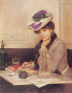 Portrait of a woman writing Portrait of a woman writing