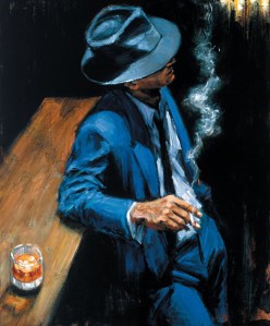 fabian perez painting man with hat