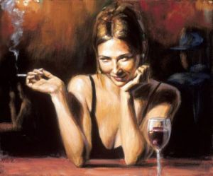 woman at bar 3 fabian perez selling pleasures