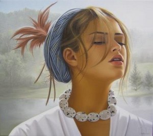 painting of woman ginette beaulieu 6