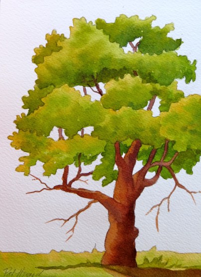 Watercolor of a tree