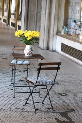 Flowers and chairs