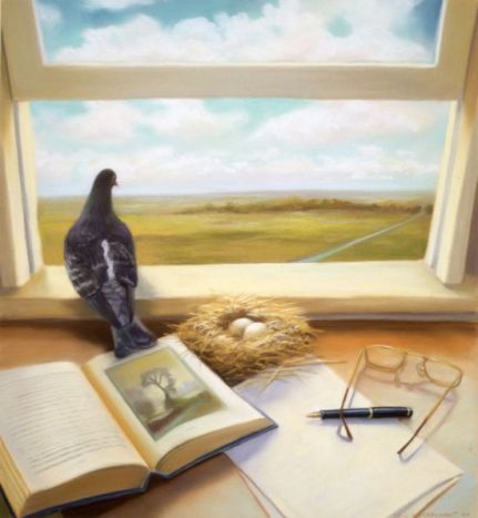 window desk writing potential deborah dewit painting