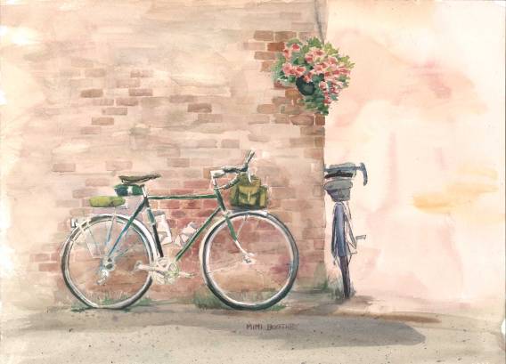 Painting of a bicycle