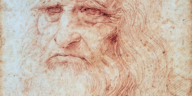 leonardo da vinci self portrait large wide