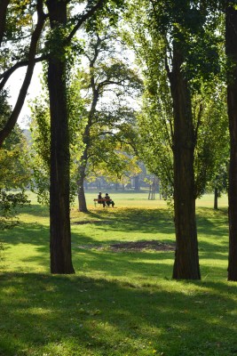 People on a Bench in the Prater Park