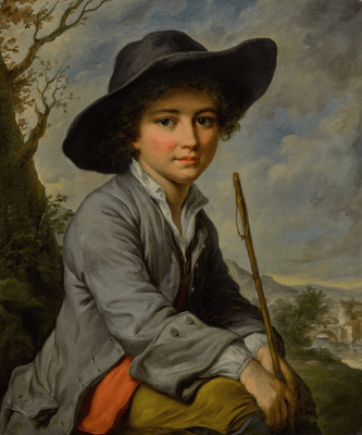 A Young Boy Seated in a Landscape Catherine Lusurier